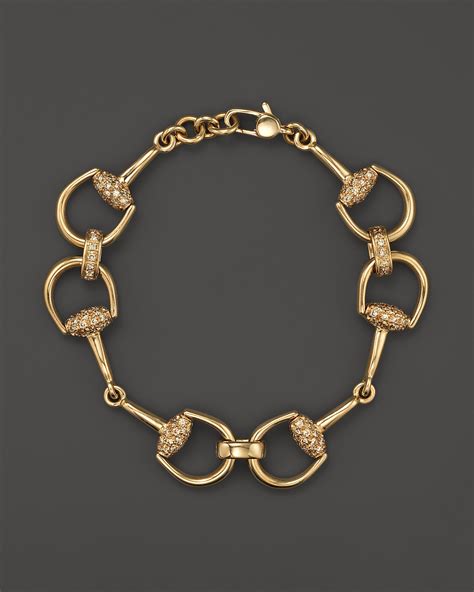 gucci 18k gold horsebit bracelet